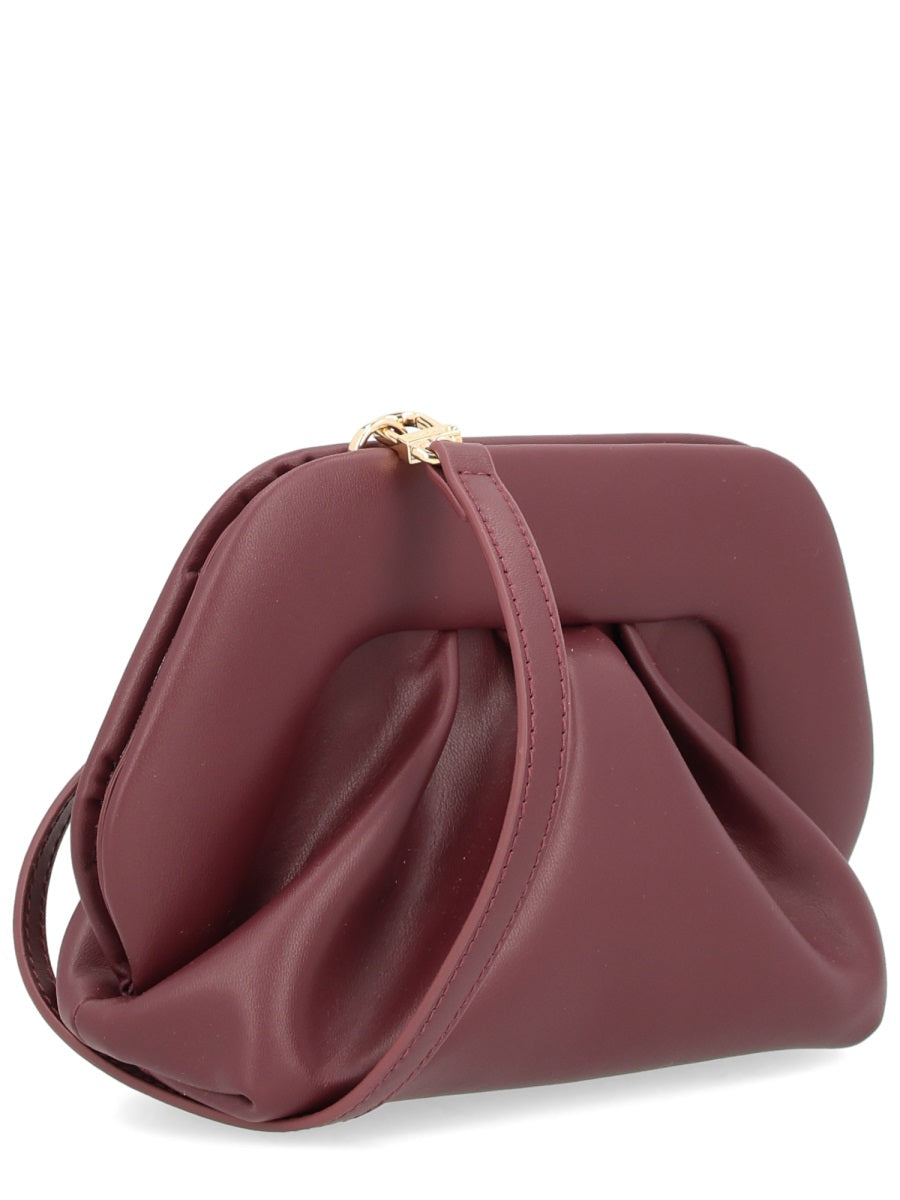 Themoirè Clutch Bags - Burgundy | Wanan Luxury
