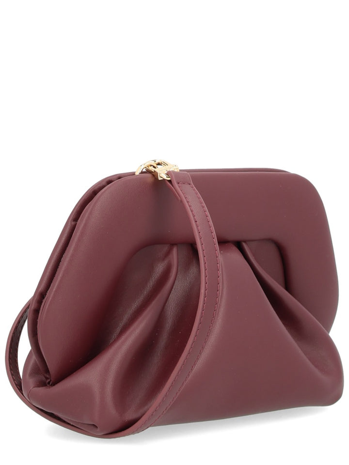Themoirè Clutch Bags - Burgundy | Wanan Luxury