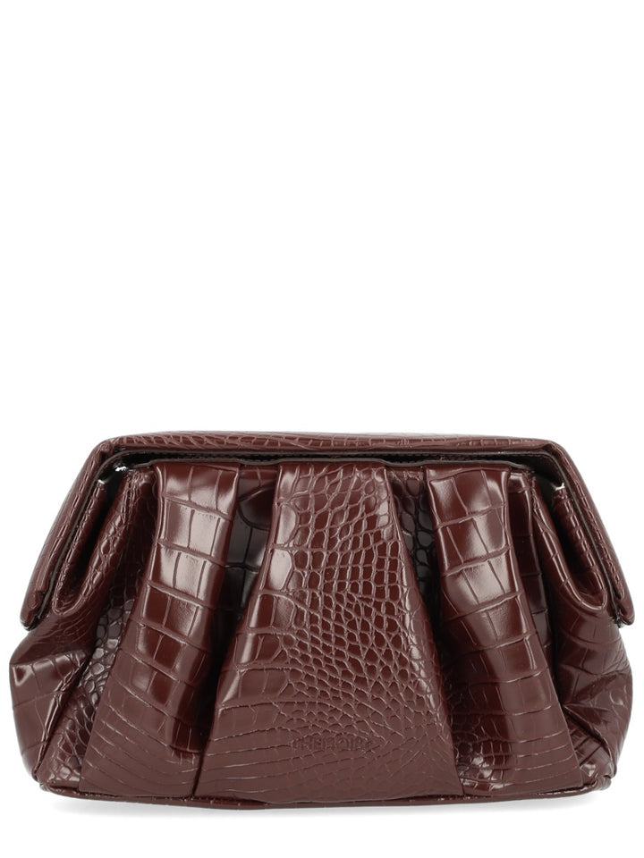 Themoirè Clutch Bags - Brown | Wanan Luxury