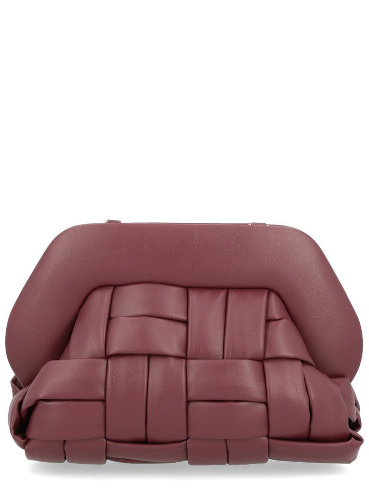 Themoirè Clutch Bags - Burgundy | Wanan Luxury