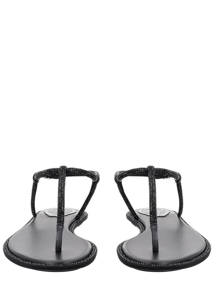 René Caovilla Flat Shoes - Black | Wanan Luxury