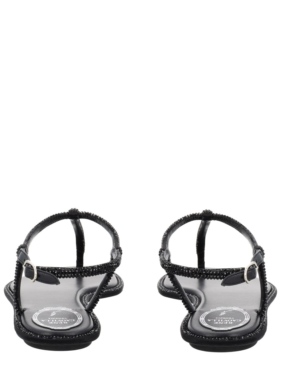 René Caovilla Flat Shoes - Black | Wanan Luxury