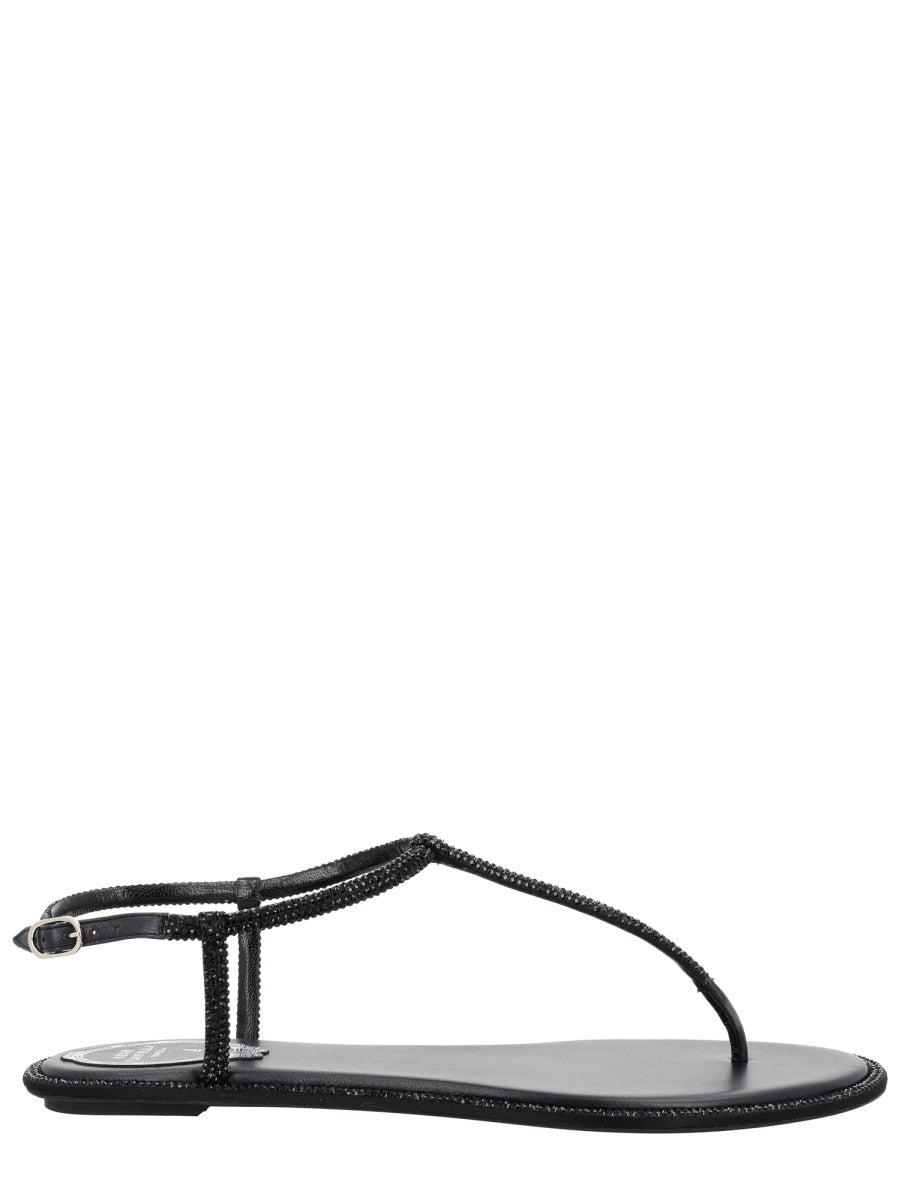 René Caovilla Flat Shoes - Black | Wanan Luxury