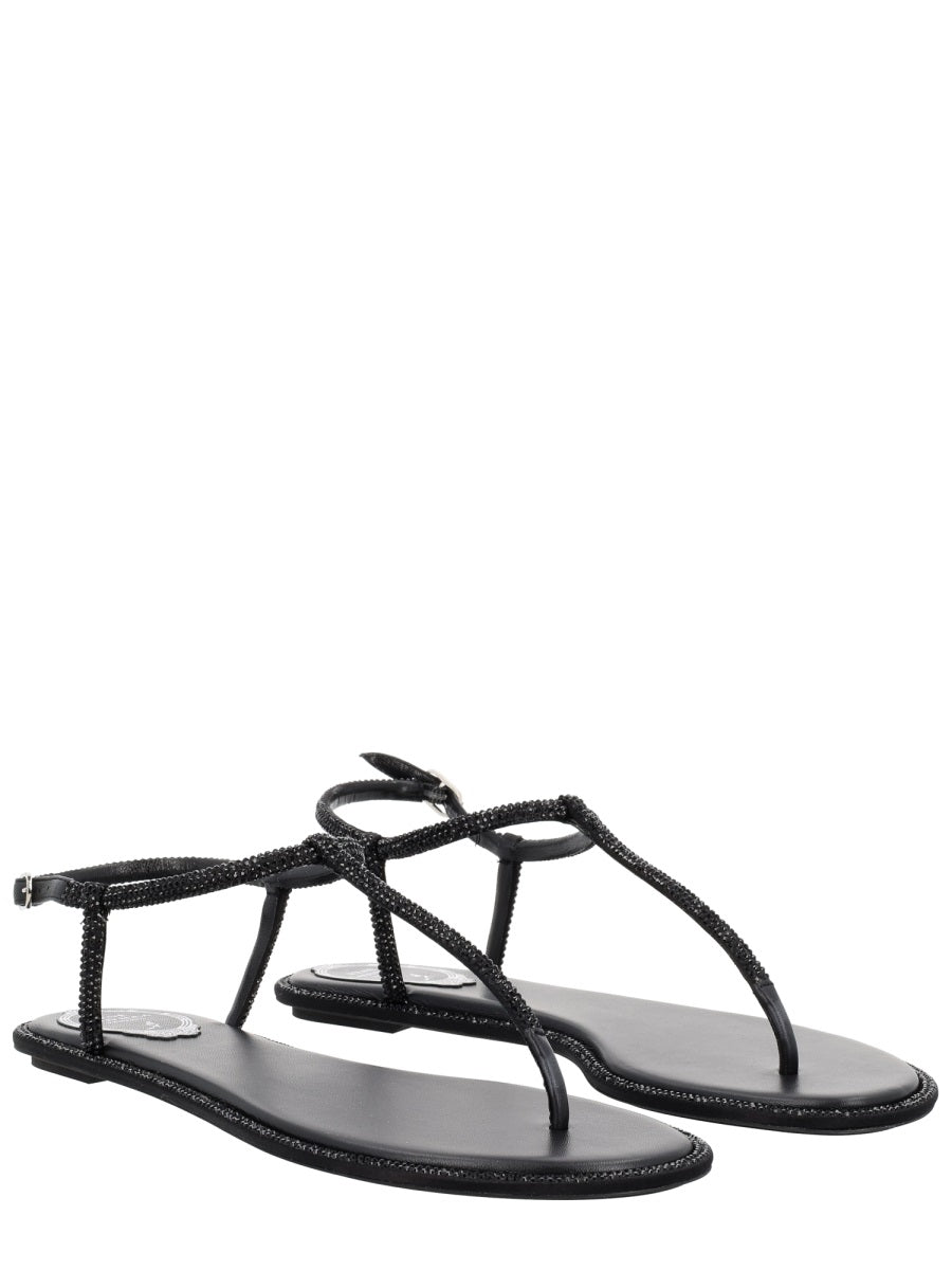 René Caovilla Flat Shoes - Black | Wanan Luxury