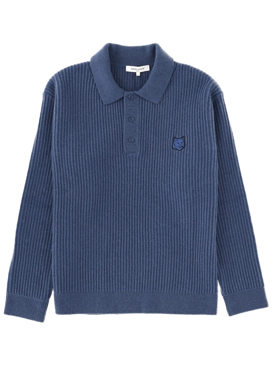 Maison Kitsuné Polo - Blue | Wanan Luxury