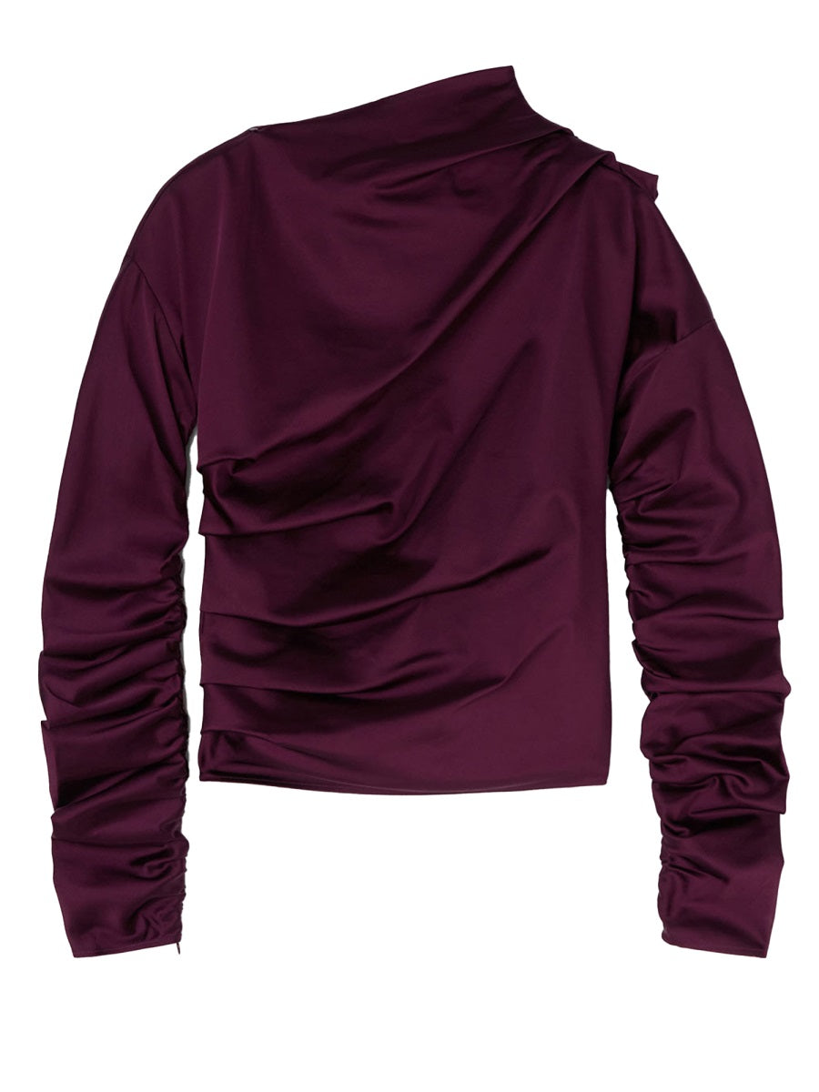 Ganni Tops - Burgundy | Wanan Luxury
