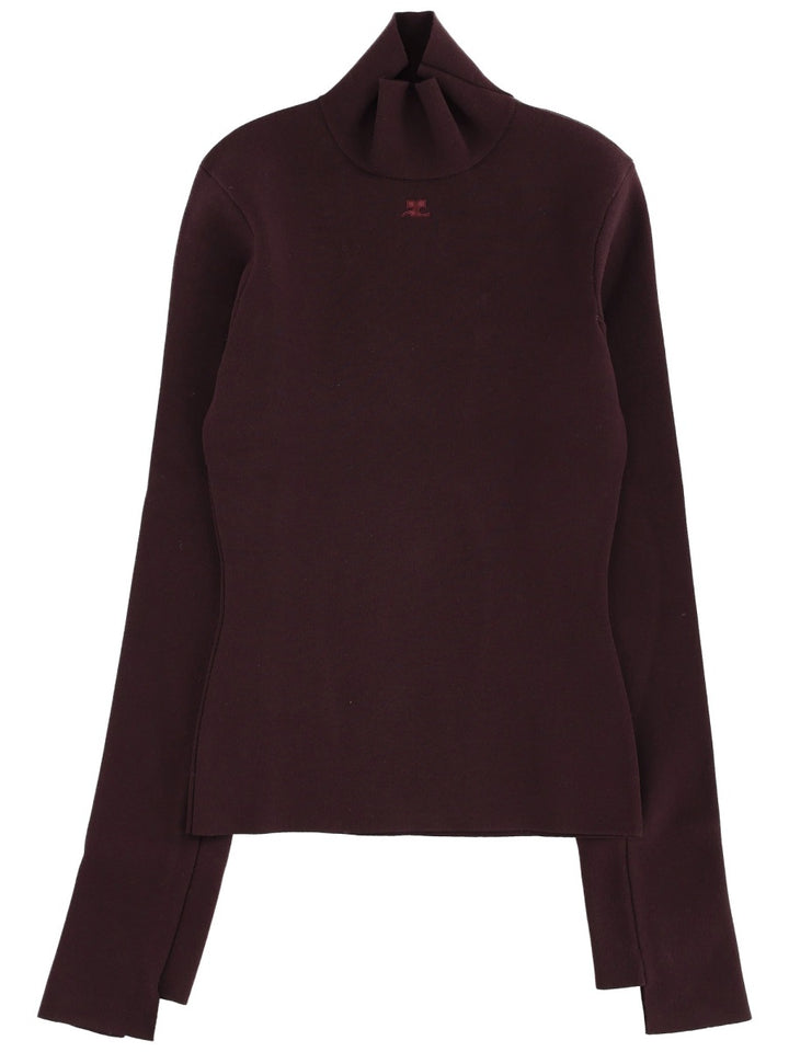 Courrèges Sweaters - Burgundy | Wanan Luxury