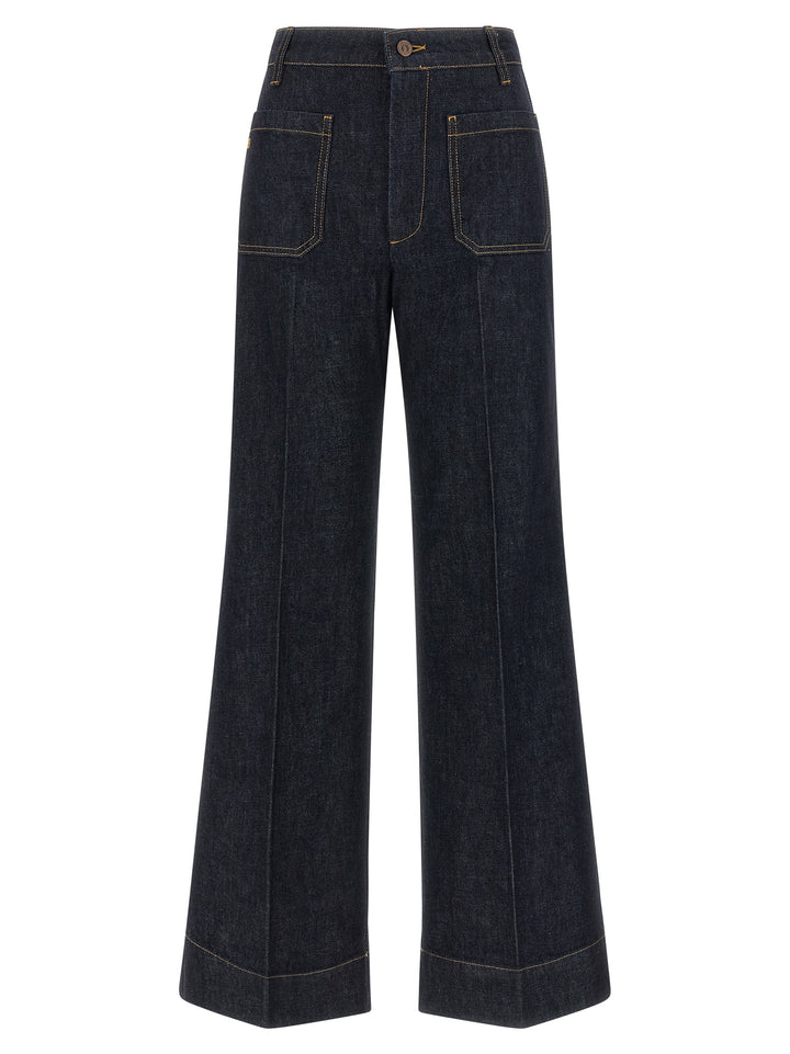 Victoria Beckham Alina Jeans - Blue | 885c10b0838f214995e2e962d461ce0e116436aa