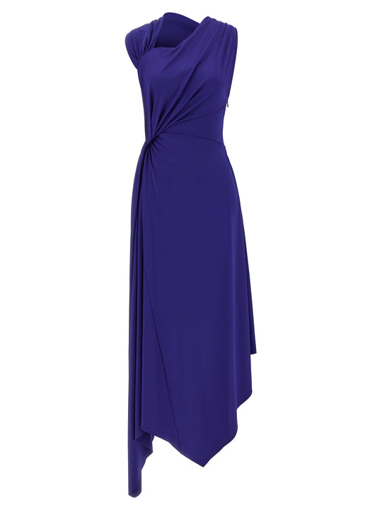 Fluid Drape Dresses Blue