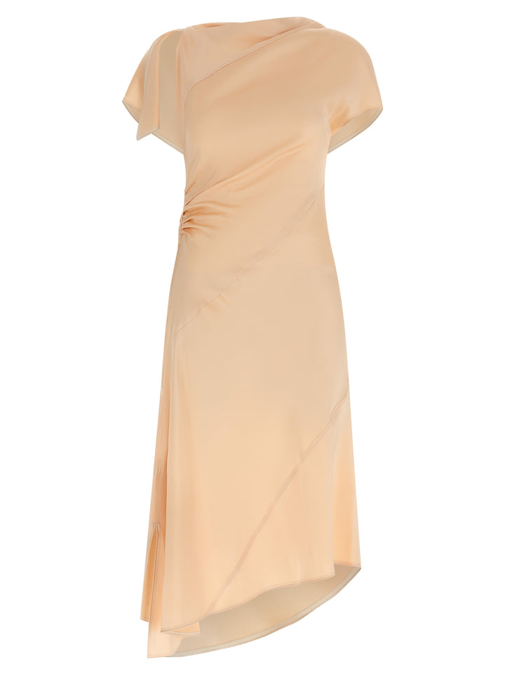 Victoria Beckham Asymmetric Twist Dresses - Pink | 4c47c9df6b815bdb3c8ce846c3b72bc28f430967