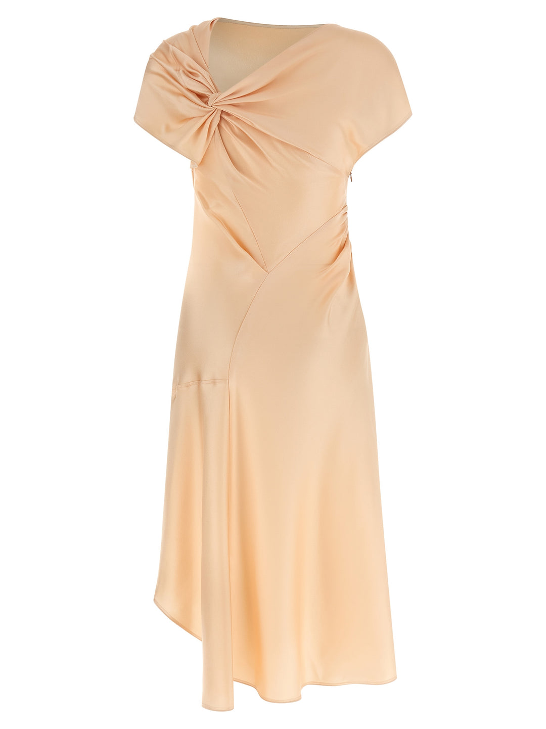 Victoria Beckham Asymmetric Twist Dresses - Pink | 0958510a0053bbbfeeea294775219fdc42d7fb03