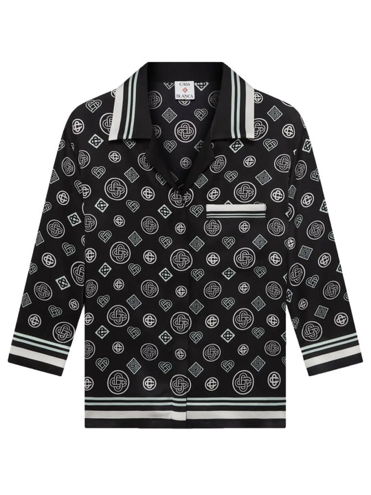 "Monogram" Pajama Shirt