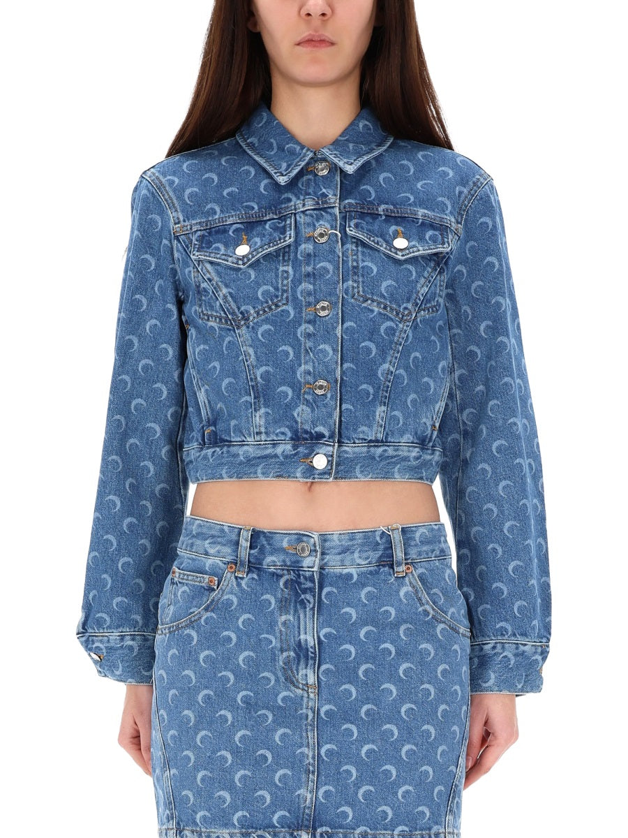 Marine Serre Jackets - Blue | Wanan Luxury