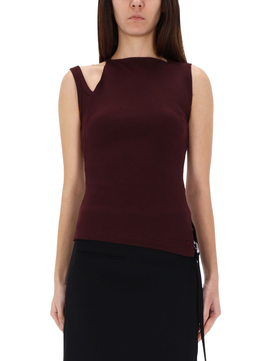 Courrèges Tops - Burgundy | Wanan Luxury