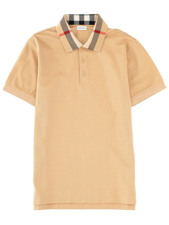 Polo Shirt With "Check" Collar