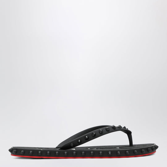 Black Super Loubi Flip-Flops