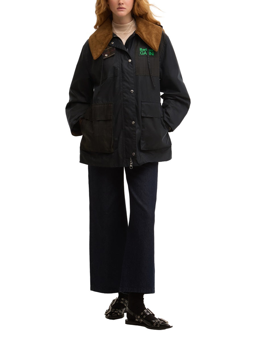 Barbour X Ganni Trenches - Blue | 4a1620d9dd36fa46d58aee589d38416483db7a26