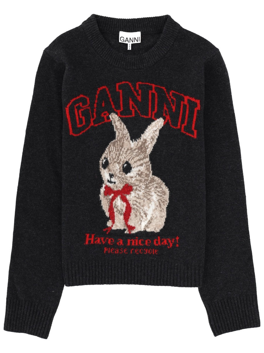 Ganni Sweaters - Charcoal | 32536829eb76947ec3fbeb31b343cb9b51d957fa