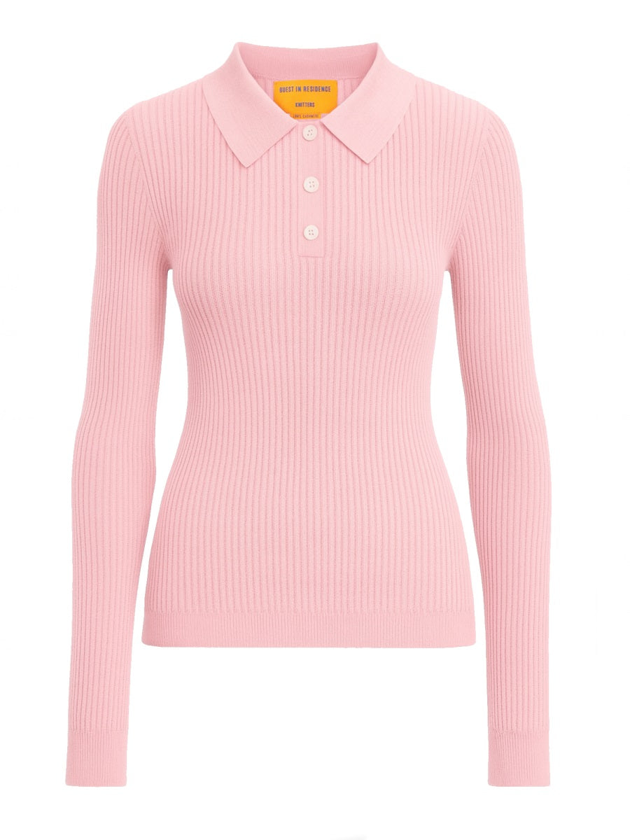 Guest In Residence Polo - Pink | 0809b3316a6eb48c158308b127589456216a02a2