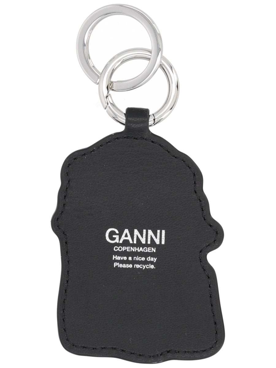 Ganni Keychains - Black | 61aeb0ded9950f45342444ceb450f65dddb93550