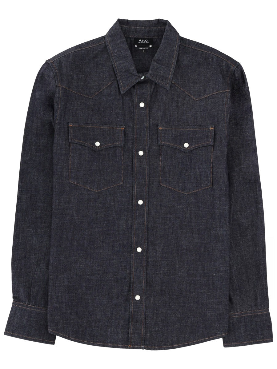 A.P.C. Shirts - Denim | 85ece658915bd567cd2751a265ef0d1449b1cc3b