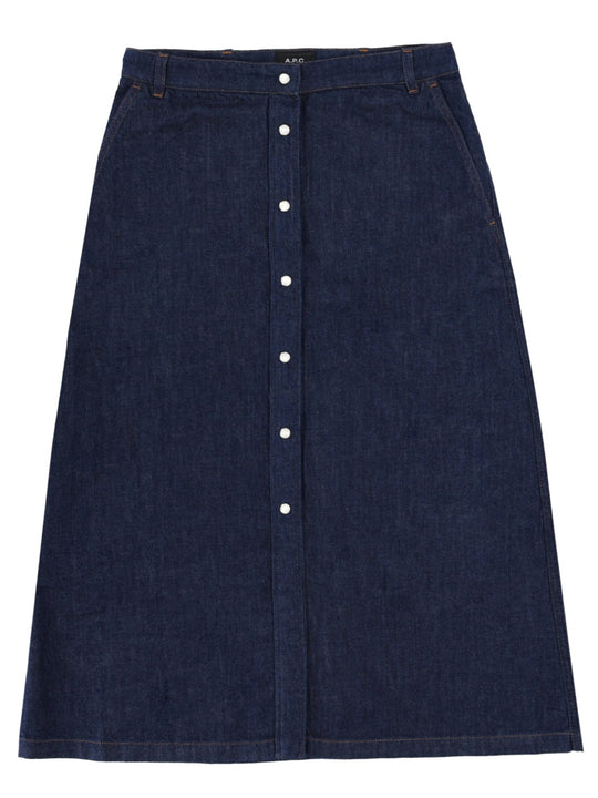 Denim Skirt With Buttons