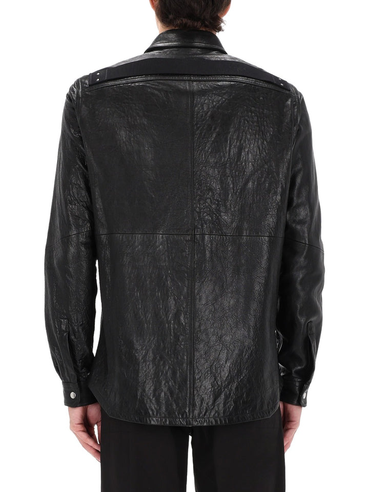 Rick Owens Leather Jackets - Black | 3496c8dd9e4f3e3a0f6788cea7f783f117b7d593