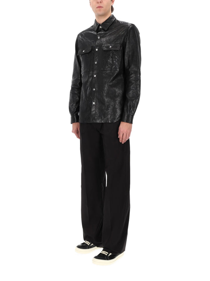 Rick Owens Leather Jackets - Black | b3ef05b8ed742b002be8016311997ac34591a5aa