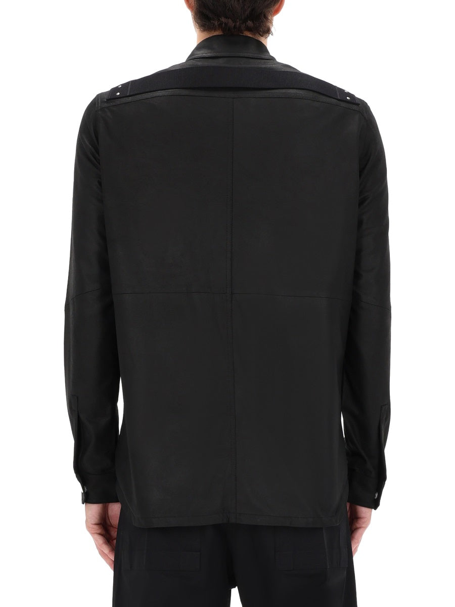 Rick Owens Leather Jackets - Black | a7edcd9596e64f367f8f72acebe09bca583cf304