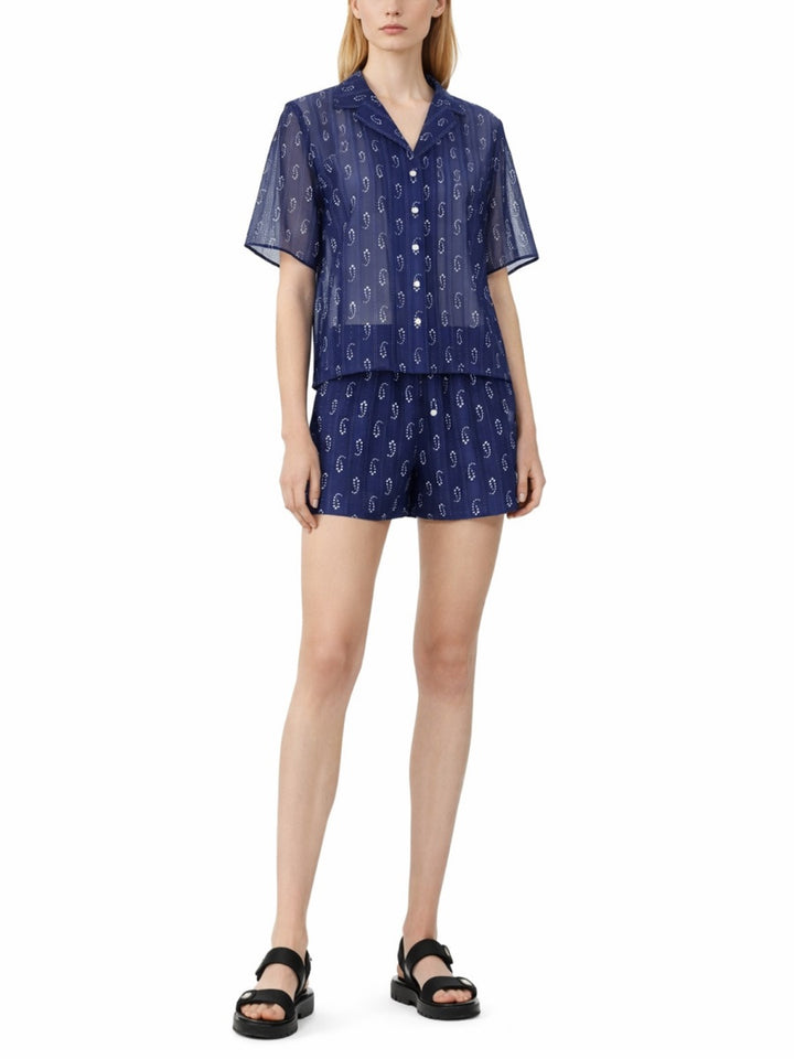 Tory Burch Shorts - Blue | 2944bcf06a107ee0ca8f4920552664a5cff0d072