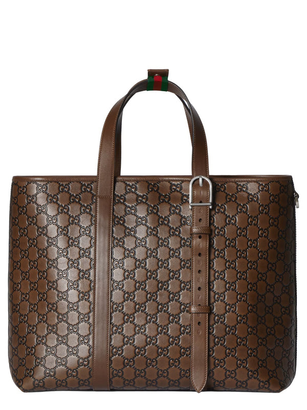 "Gg Emblem" Tote Bag