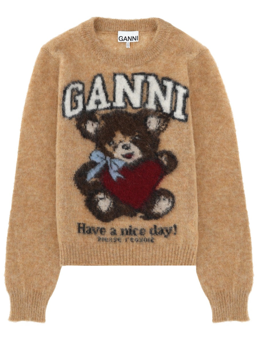 Ganni Sweaters - Beige | d5081545c75e8582b61e1d1d9cc54748e6369b4e