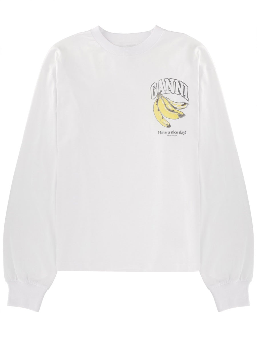 Ganni Sweatshirts - White | 4fa95c88f22b0e6123c0d38f9d3d2877ee82f394