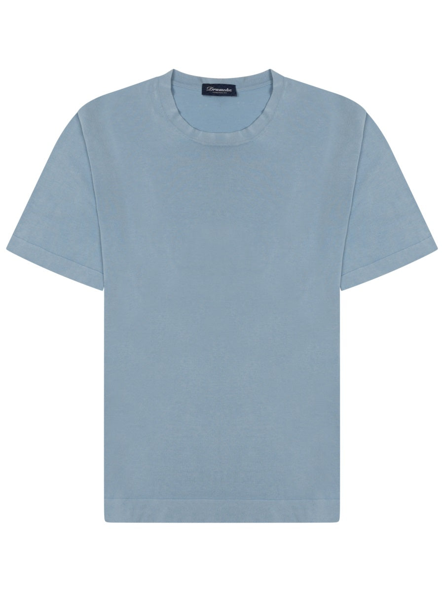 Drumohr T shirts - Azure | 03b694bed6d5a1101d3185262de47a4f137f9752