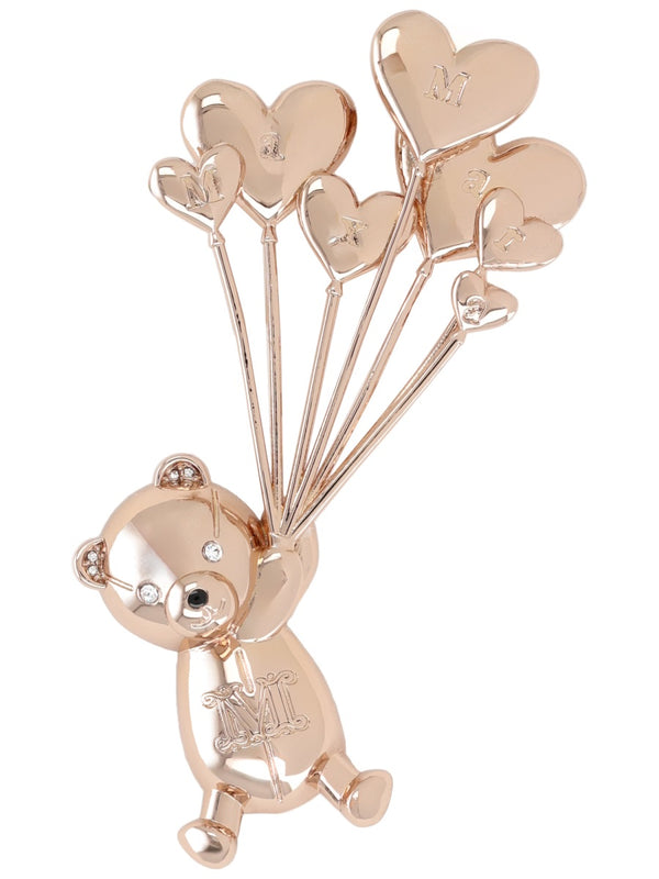Metal And Rhinestone Brooch