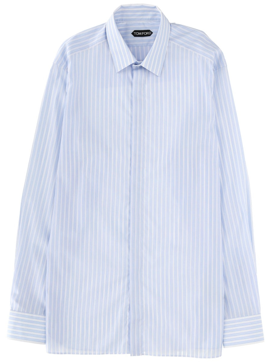 Tom Ford Shirts - Azure | 701b1f0b044f94705ecb7f8434b803e0c941b4b2