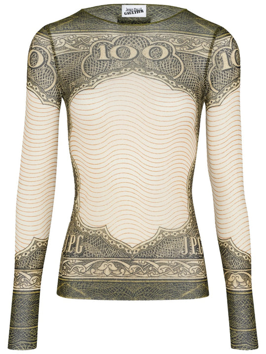 Top With "Cartouche" Print