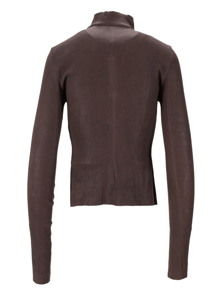 Rick Owens Leather Jackets - Brown | c5e78efebe4f1573c1a2560b93f8b1eb720f6615