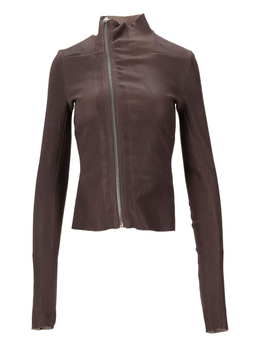 Rick Owens Leather Jackets - Brown | 8c12f42d468794b6120332912da4b53a89d17ce6
