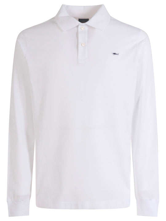 Long-Sleeve Cotton Polo Shirt