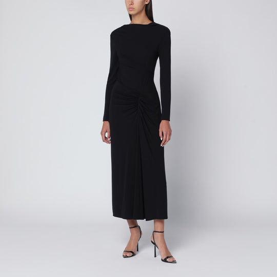 Ferrera Dress In Black Draped Jersey
