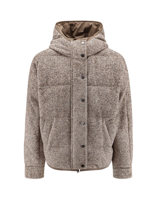Reversible Wool And Silk Down Jacket