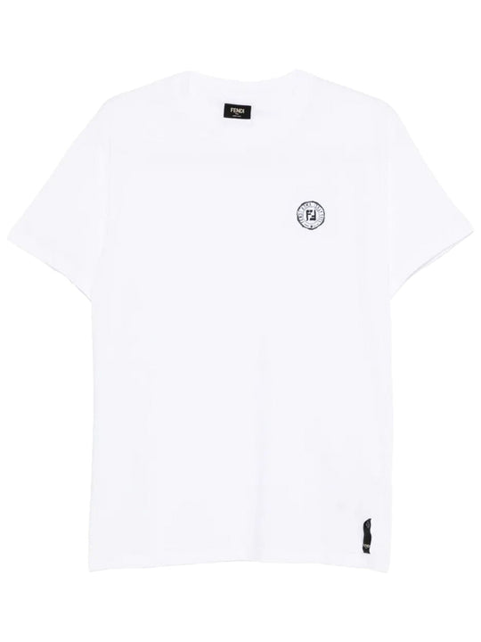 Ff Postcards Logo Print Cotton T-Shirt
