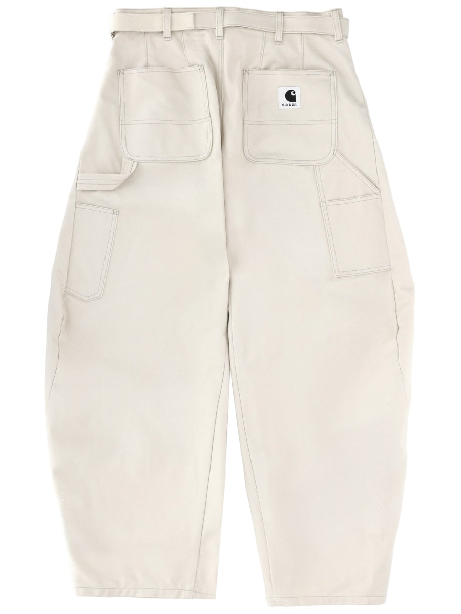 Sacai X Carhartt Wip Pants - Ivory | 1ab6e45185af90cc85307c8e779fc72c844e2654