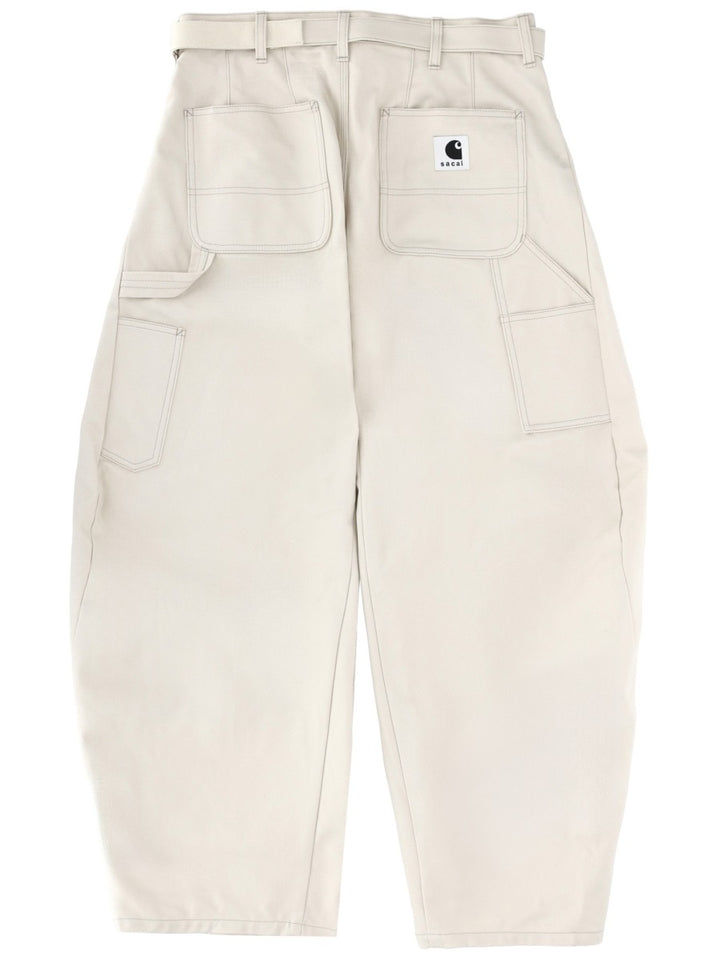 Sacai X Carhartt Wip Pants - Ivory | 1ab6e45185af90cc85307c8e779fc72c844e2654