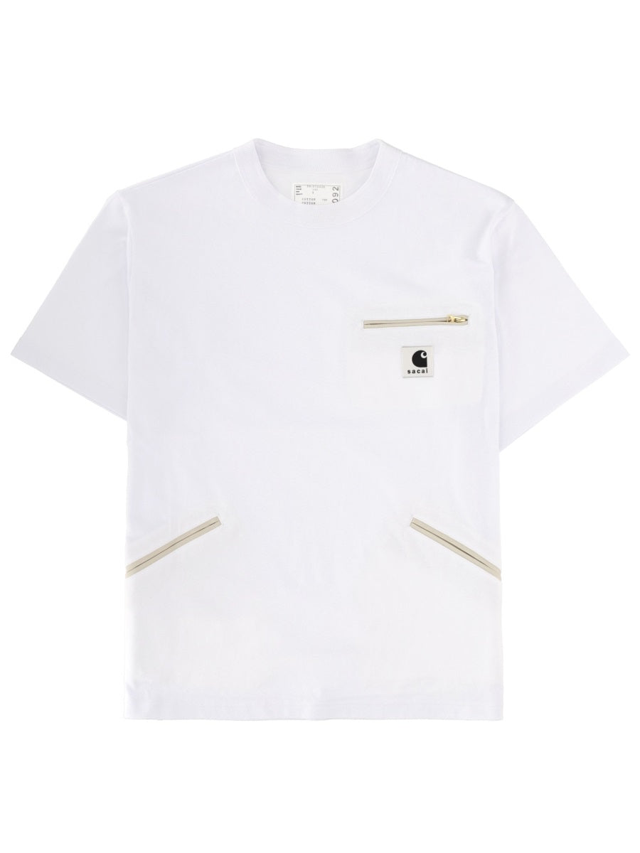 Sacai X Carhartt Wip T shirts - White | 7f3c15eb40b21c6971e52f63de1c557257ee08c7
