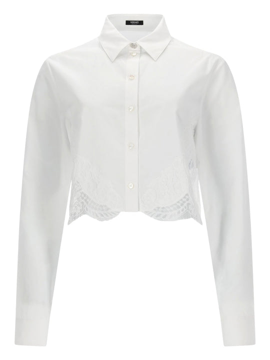 Shirt With Lace Inserts