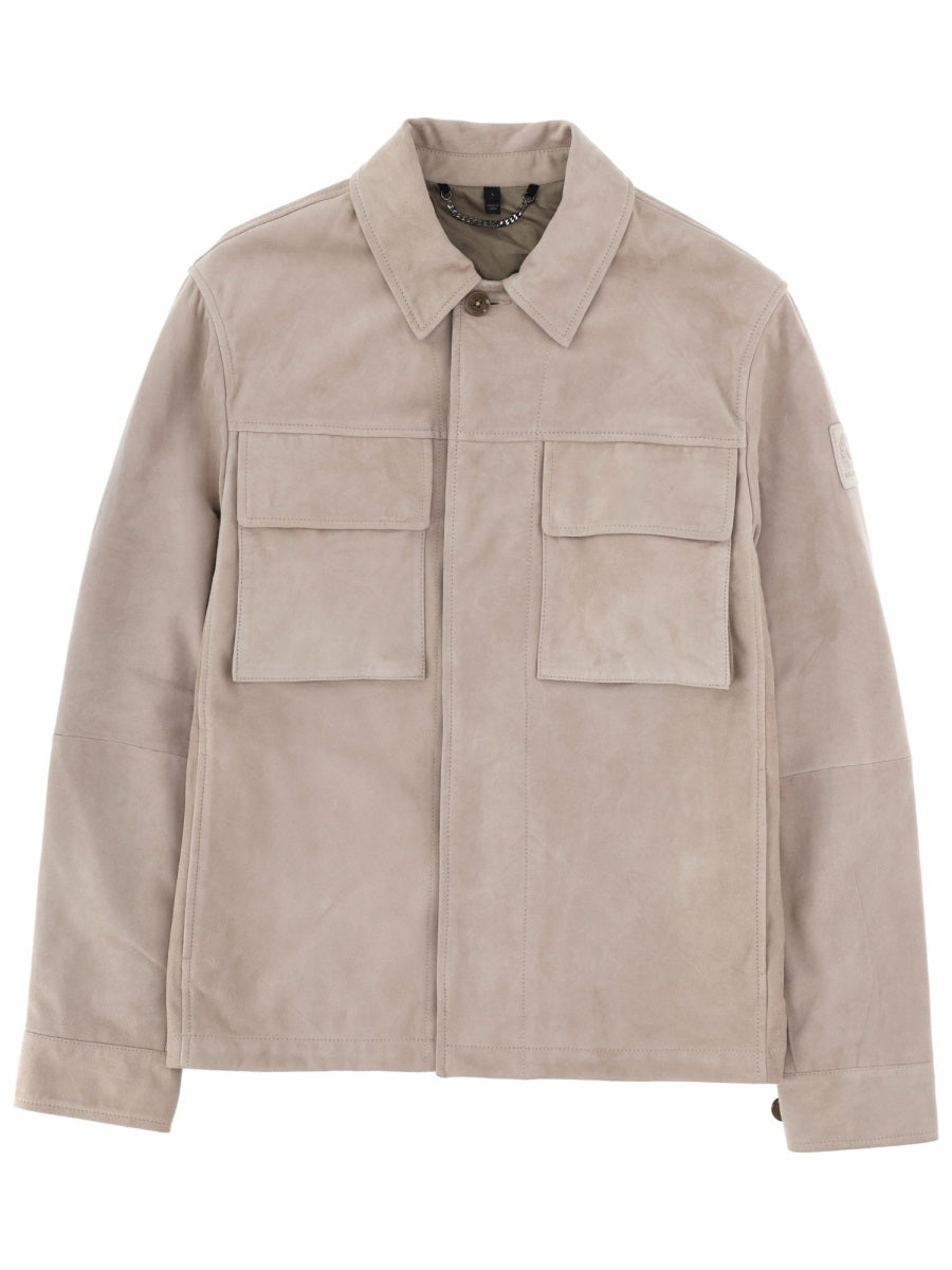 Belstaff Leather Jackets - Dove | e38243caf755afb4e91b17b85358c09362e00ff3