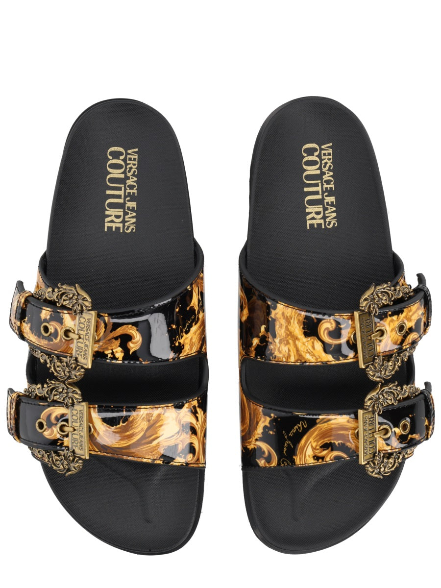 Versace Jeans Couture Sandals - Black | 8e9a7065c676ad30318a4db0bf05927d16dadda1