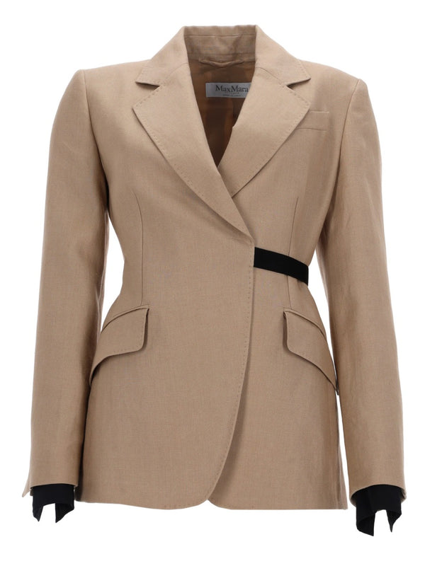 Linen "Sling" Double-Breasted Blazer